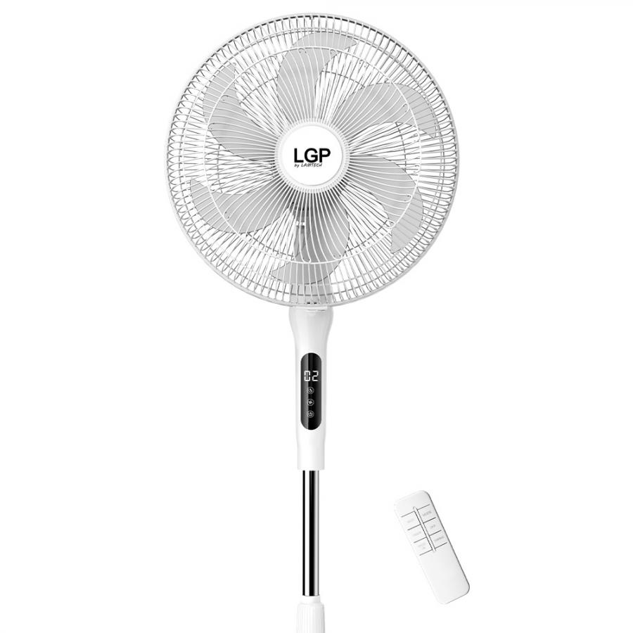 LGP ROUND BASE STAND FAN 16' 40CM 55W WITH REMOTE CONTROL AND TIMER WHITE