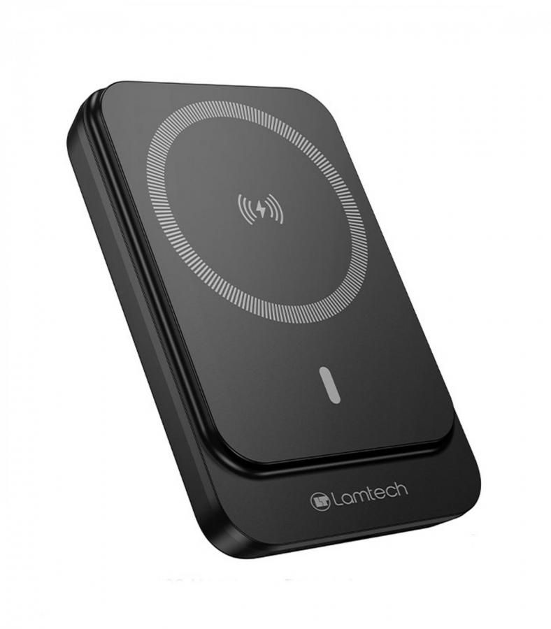 LAMTECH MAGNETIC 20W WIRELESS CHARGING POWER BANK 10000MAH BLACK