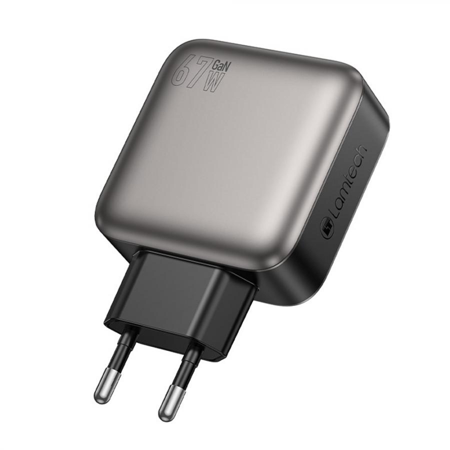LAMTECH FOUR PORTS GaN CHARGER PD67W GREY