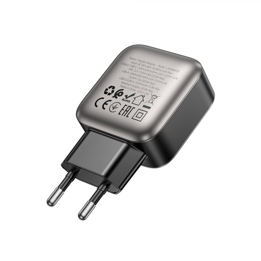 LAMTECH DUAL PORT QC3.0 CHARGER PD20W GREY
