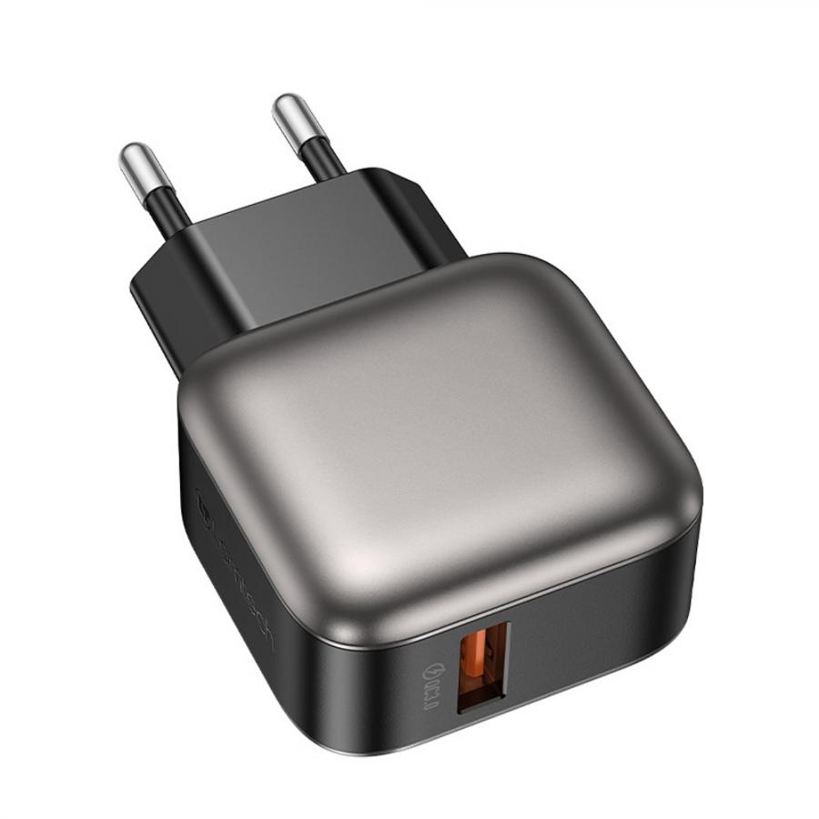LAMTECH SINGLE USB PORTABLE QC3.0 CHARGER 18W GREY