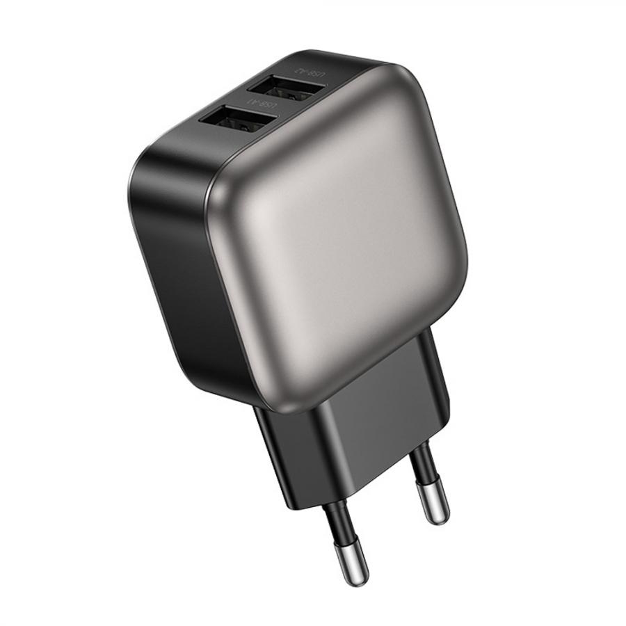 LAMTECH DUAL USB PORTABLE CHARGER 12W GREY