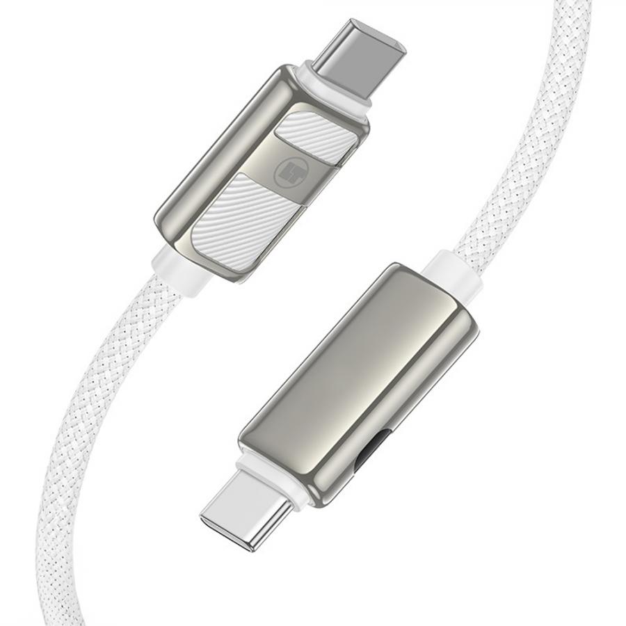LAMTECH TYPE-C TO TYPE-C 3A HIGH POWER DISPLAY CHARGE & DATA CABLE 60W 1.2M WHITE