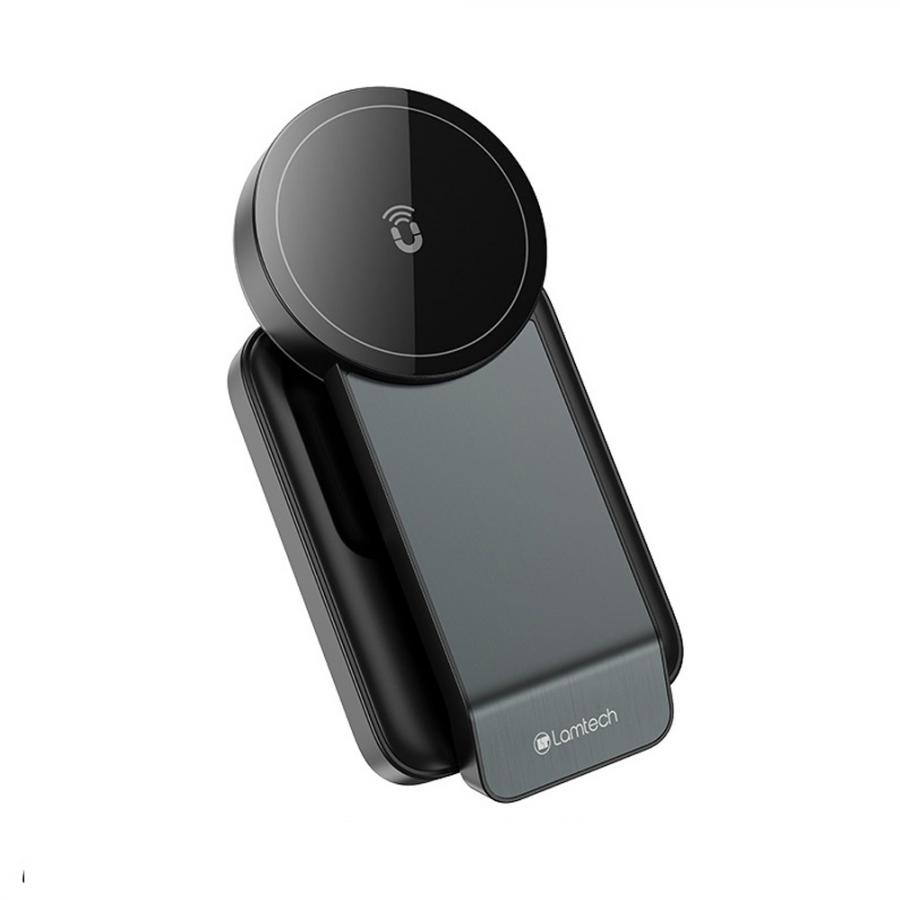 LAMTECH 3-IN-1 MAGNETIC FOLDING WIRELESS FAST CHARGER BLACK