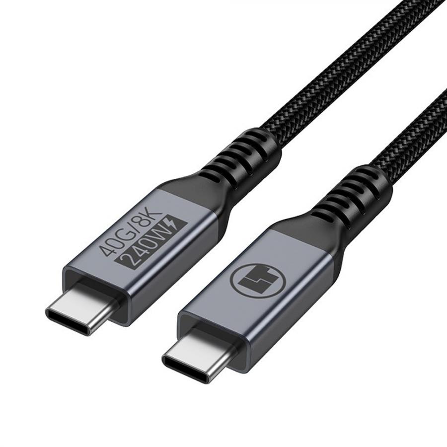 LAMTECH USB4 8K/40G TYPE-C TO TYPE-C CABLE 240W 1M BLACK