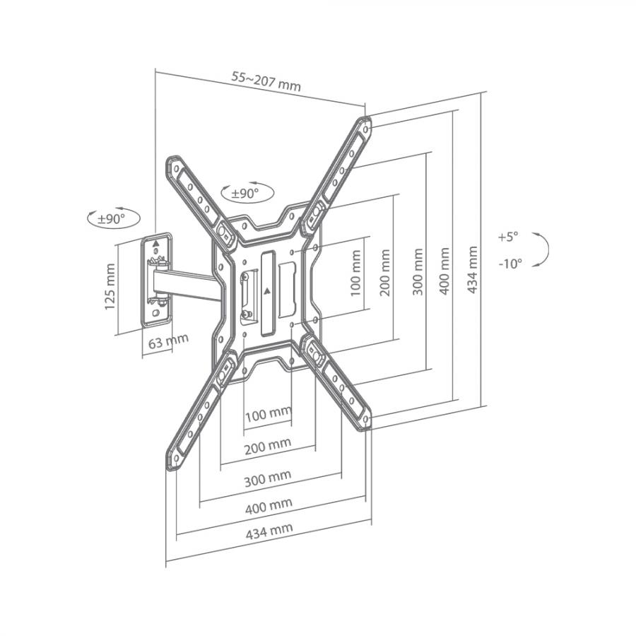 SBOX WALL MOUNT 23'-65' / 30KG / 400x400