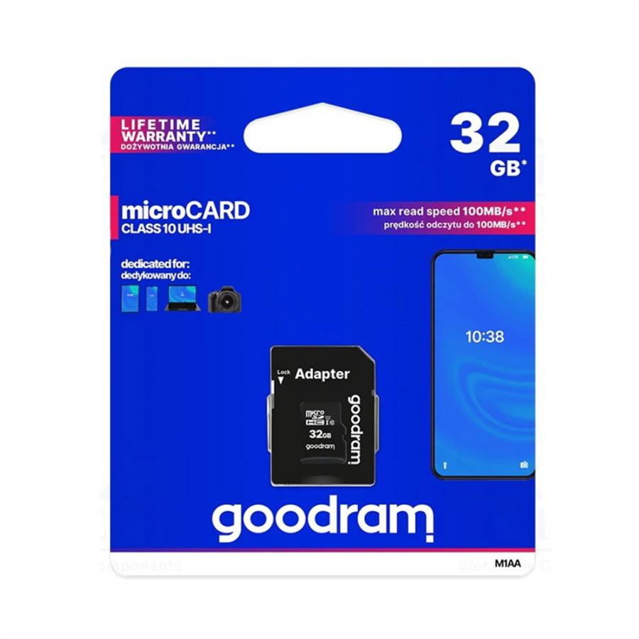 GOODRAM MICRO SD CL10 32GB UHS 1 + ADAPTER M1AA