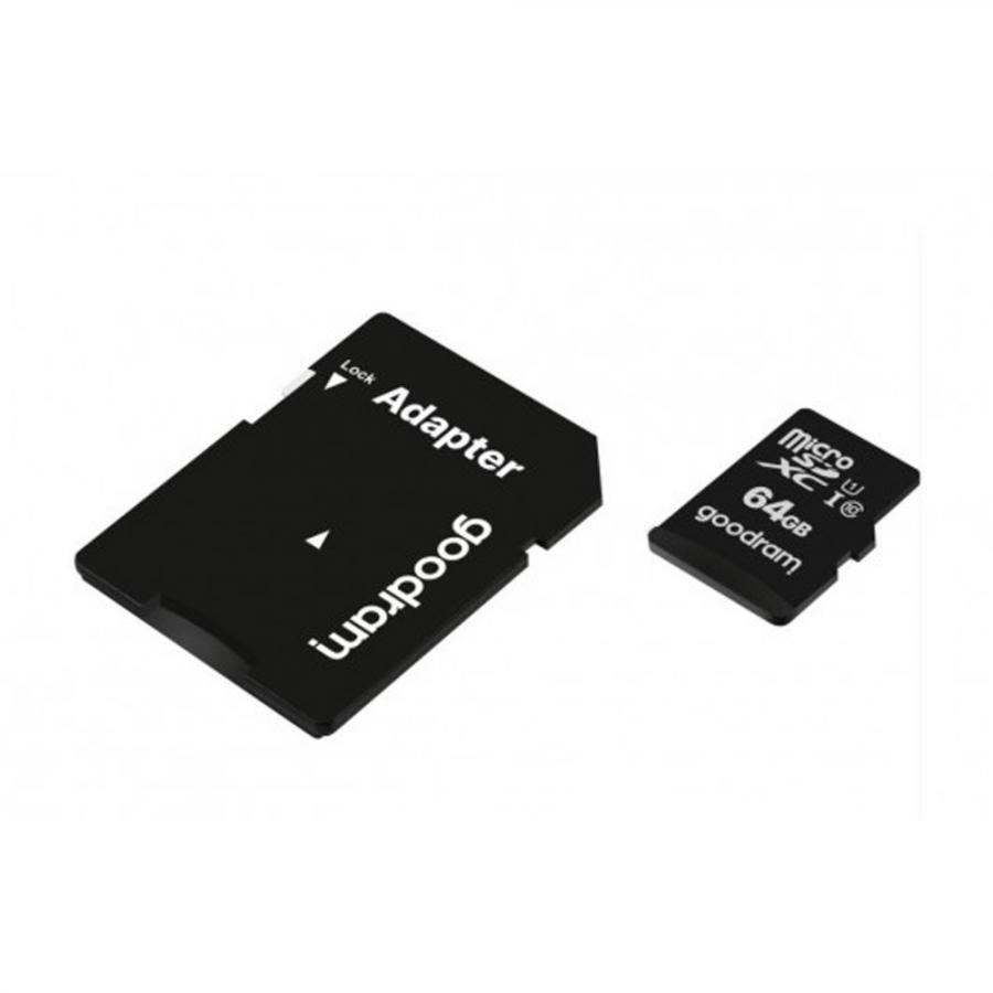 GOODRAM MICRO SD CARD 64GB CL 10 WITH ADAPTER M1AA