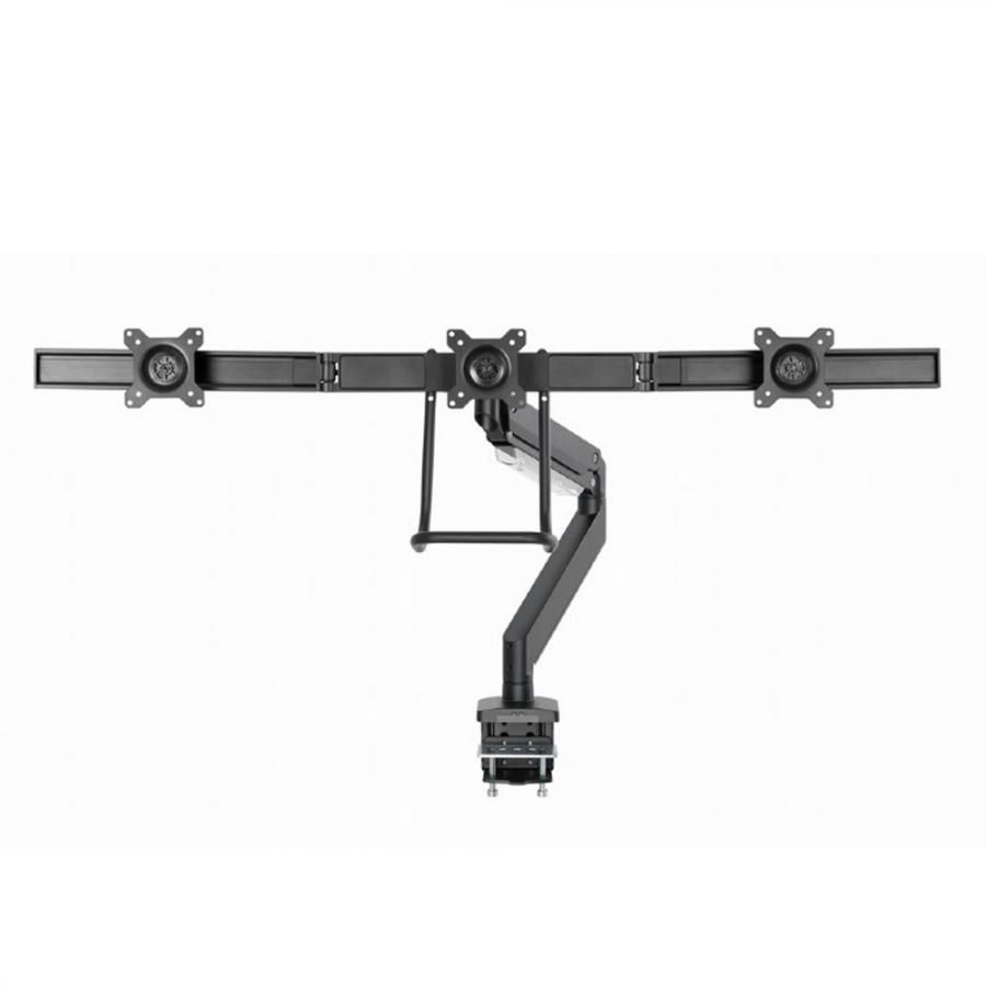 GEMBIRD DESK MOUNTED ADJUSTABLE MONITOR ARM FOR 3 MONITORS BLACK