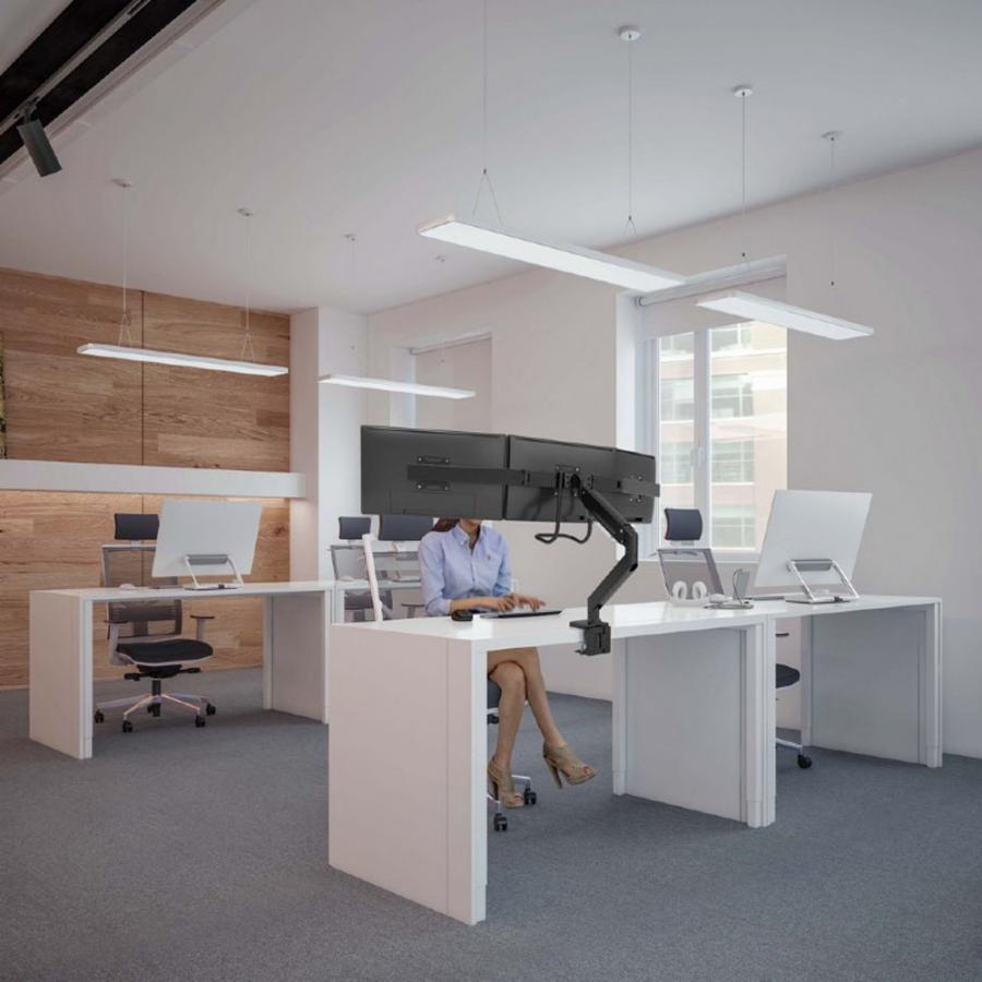 GEMBIRD DESK MOUNTED ADJUSTABLE MONITOR ARM FOR 3 MONITORS BLACK