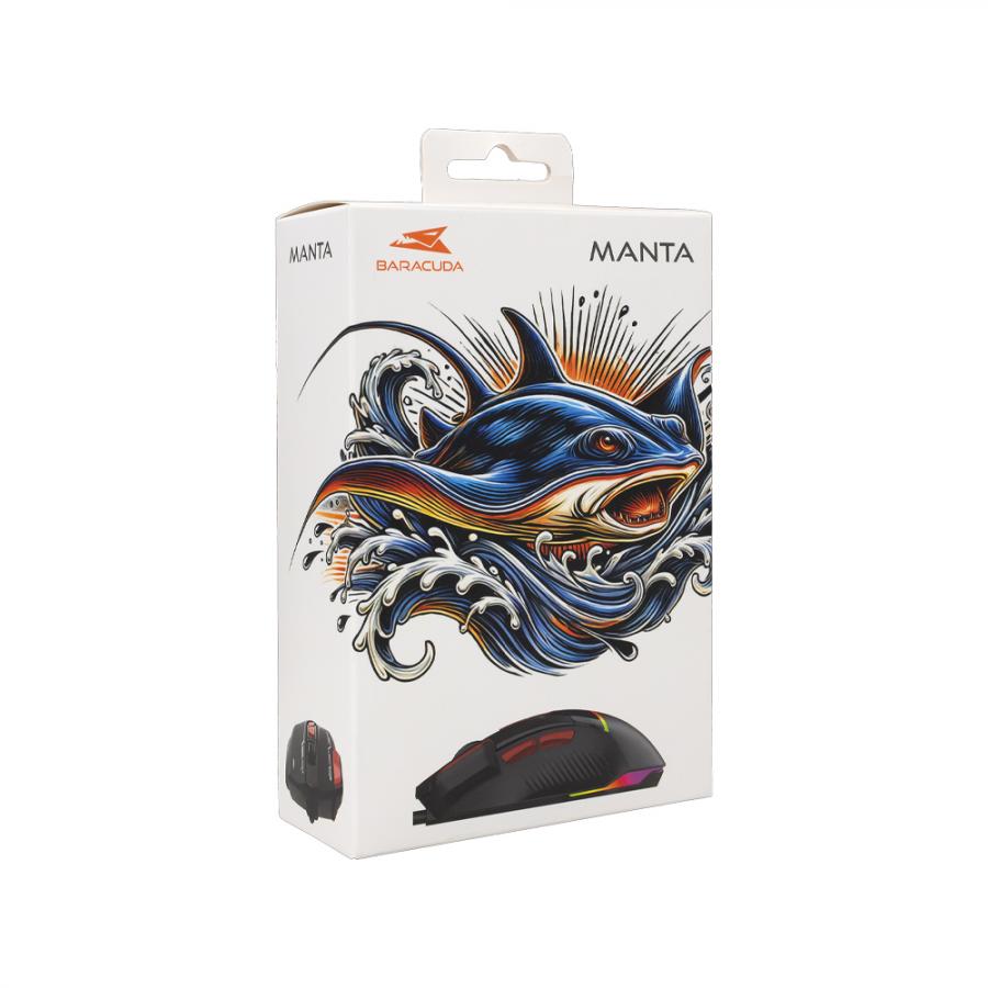 BARACUDA 8D MOUSE BGM-041 12800DPI MANTA BLACK