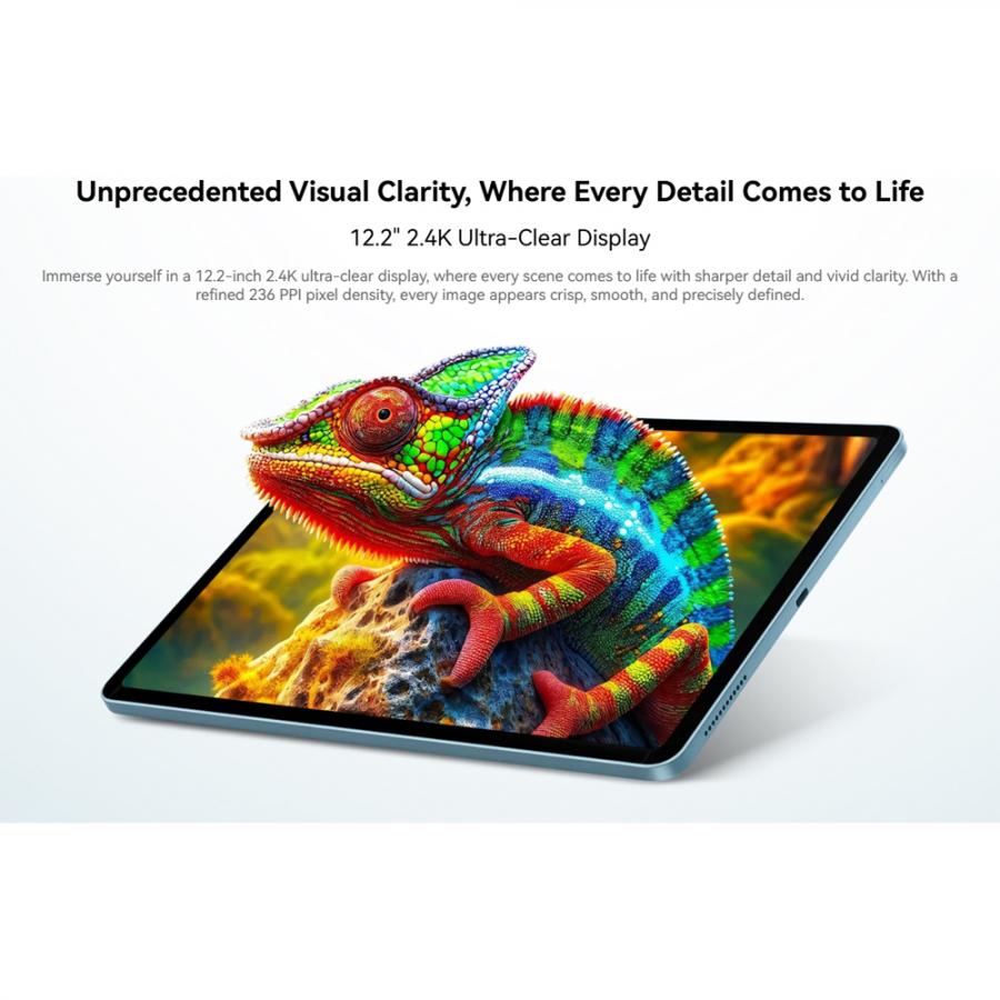 BLACKVIEW 4G OCTACORE 12.2' TABLET SET (8GB+256GB) ANDROID 16 GREY