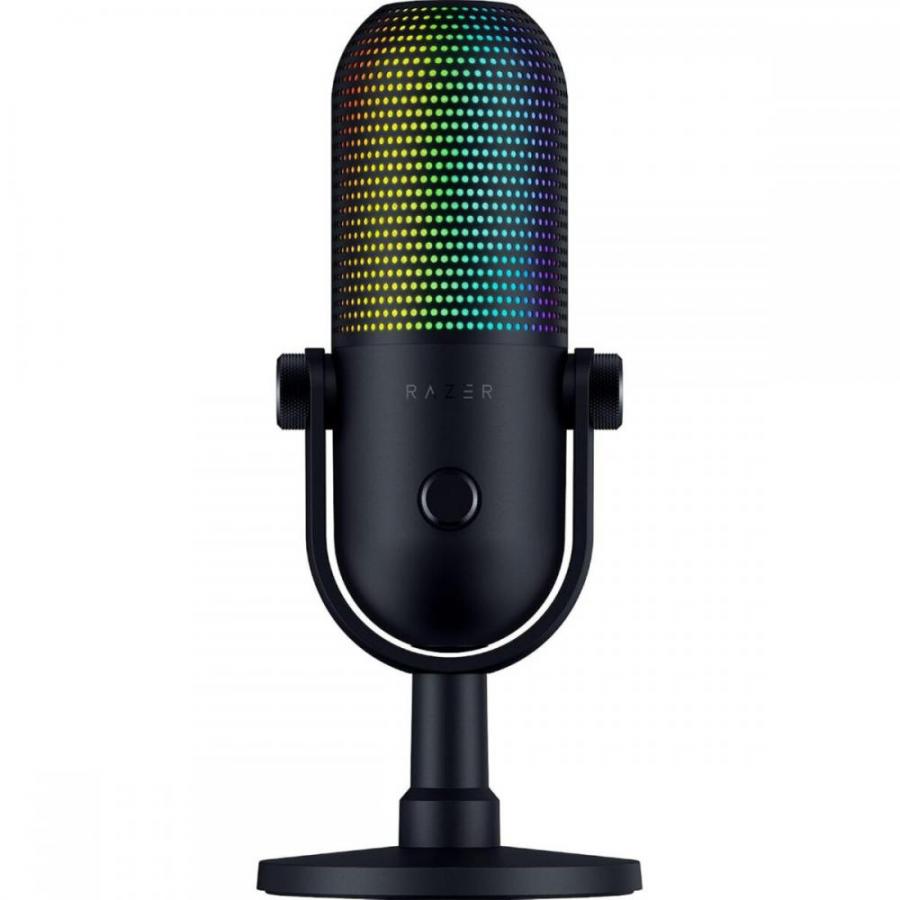 RAZER Seiren V3 Chroma 32 Bit Black - USB RGB Mic - AI Audio Processing - Noise Isolation - Mute