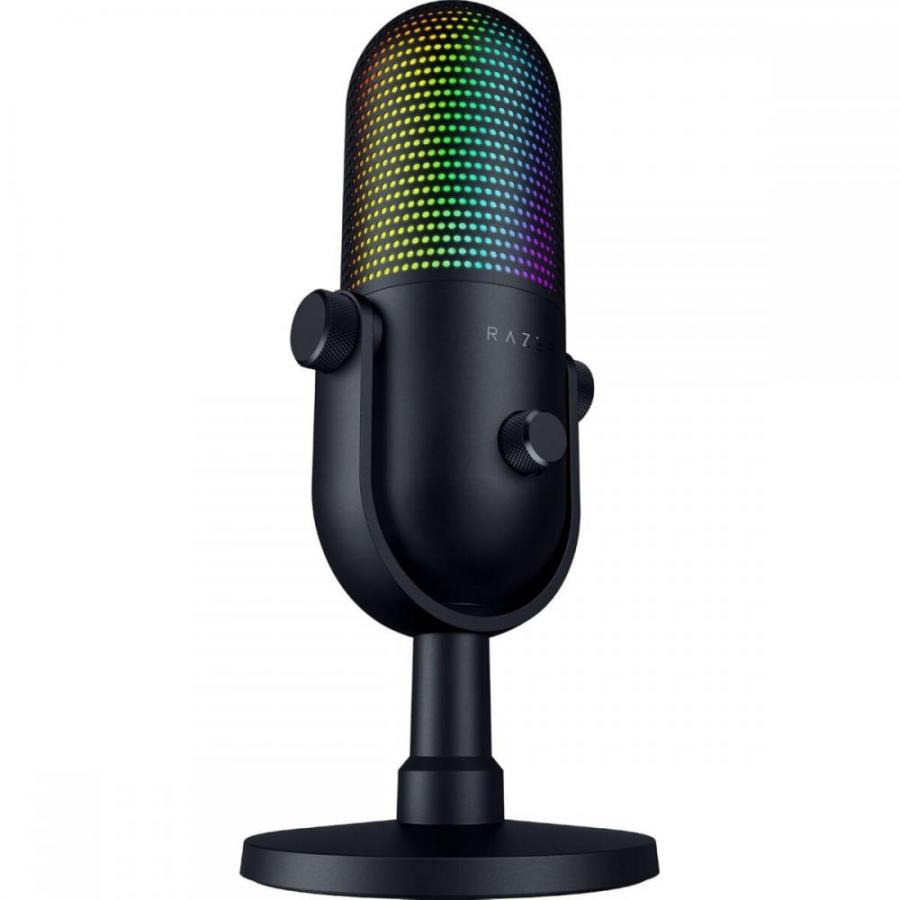 RAZER Seiren V3 Chroma 32 Bit Black - USB RGB Mic - AI Audio Processing - Noise Isolation - Mute