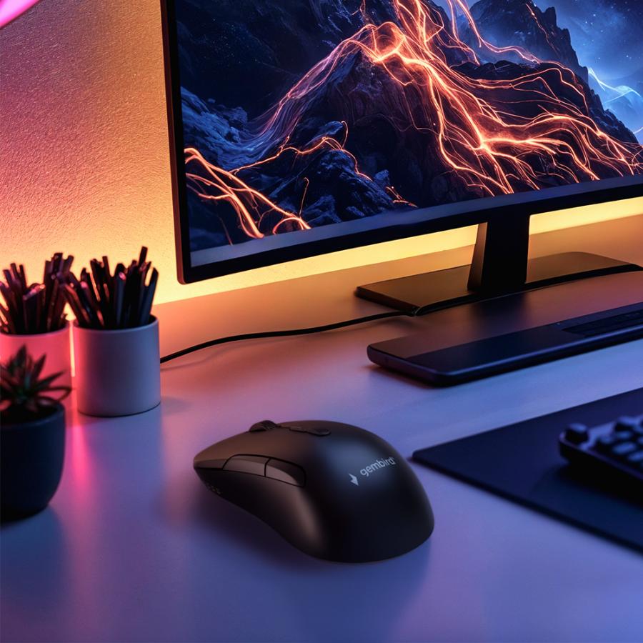GEMBIRD DUAL-MODE 7-BUTTON WIRELESS MOUSE BLACK