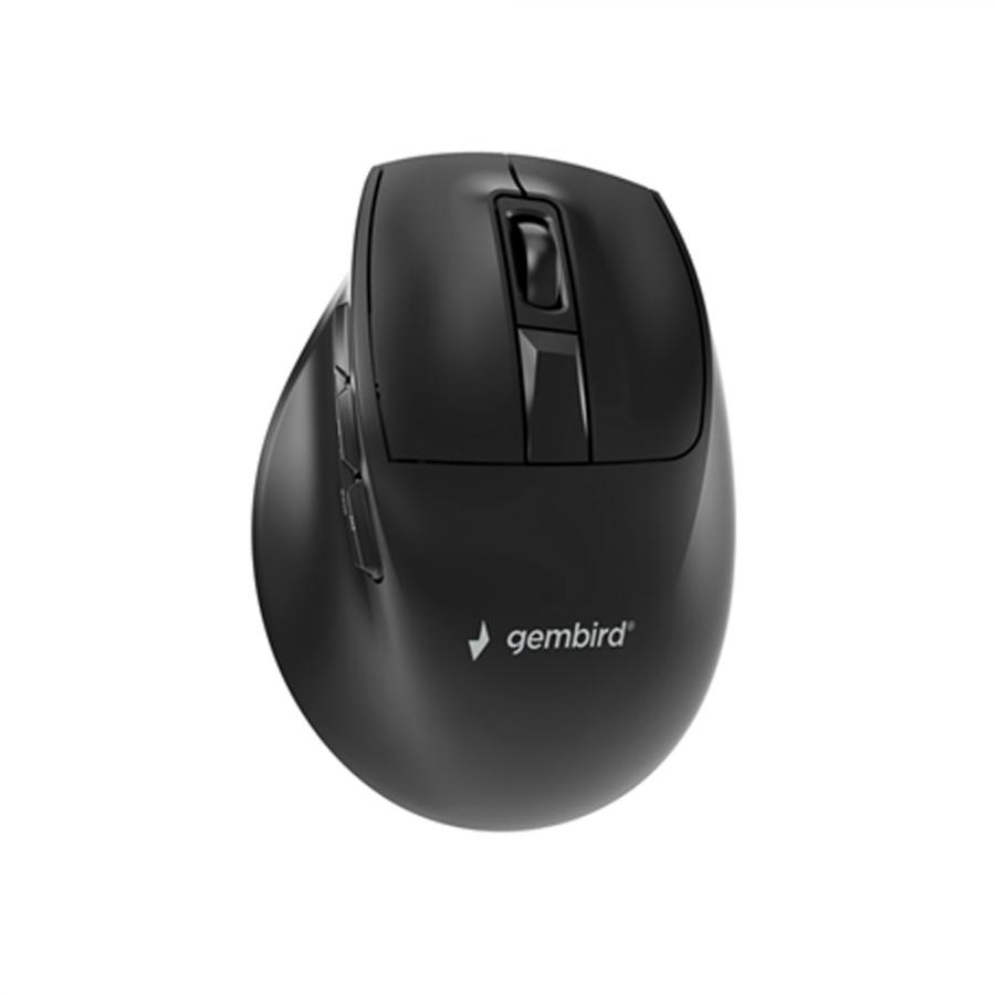 GEMBIRD TRIPLE-MODE 9-BUTTON WIRELESS ERGONOMIC MOUSE BLACK