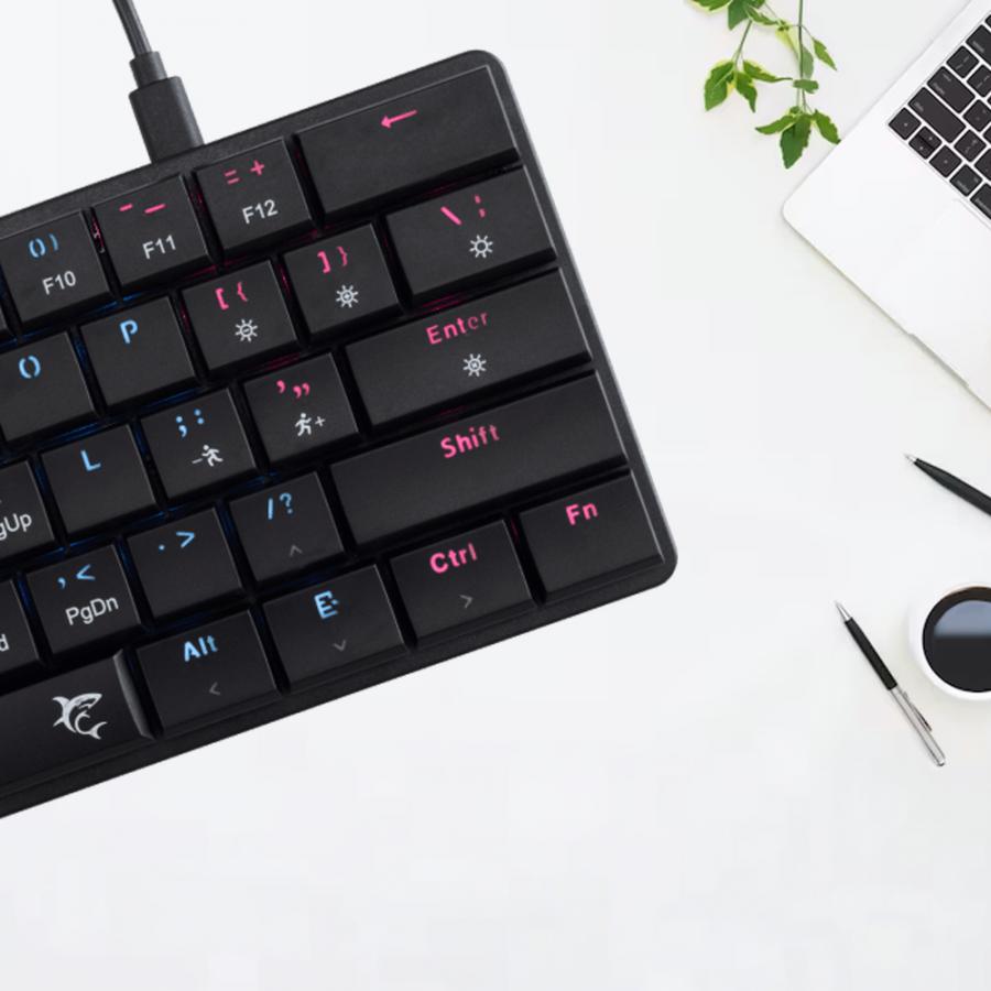 WHITE SHARK MECH KEYBOARD GK-006111 NAGAMAKI BLACK US RED SWITCH