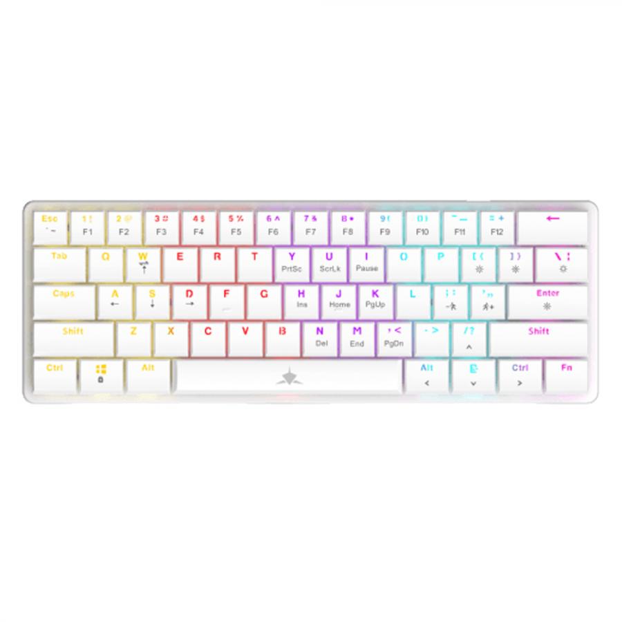 WHITE SHARK MECH KEYBOARD GK-006221 NAGAMAKI WHITE US BLUE SWITCH
