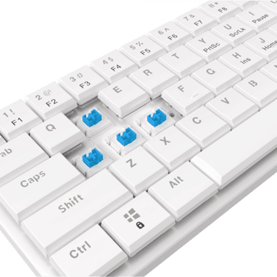 WHITE SHARK MECH KEYBOARD GK-006221 NAGAMAKI WHITE US BLUE SWITCH