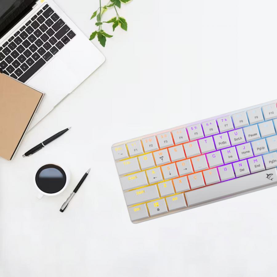 WHITE SHARK MECH KEYBOARD GK-006211 NAGAMAKI WHITE US RED SWITCH