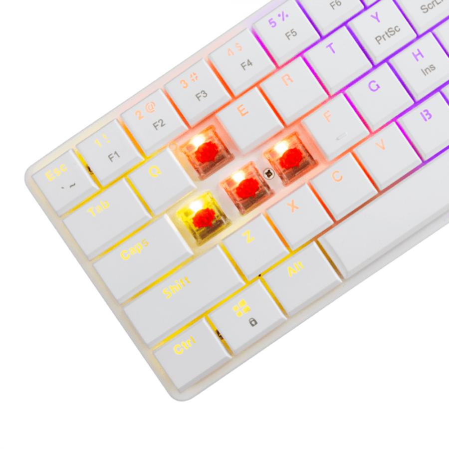 WHITE SHARK MECH KEYBOARD GK-006211 NAGAMAKI WHITE US RED SWITCH