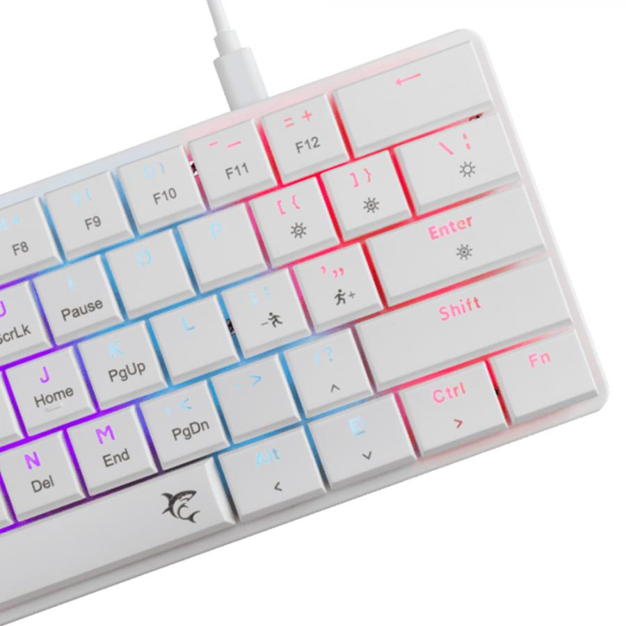 WHITE SHARK MECH KEYBOARD GK-006211 NAGAMAKI WHITE US RED SWITCH