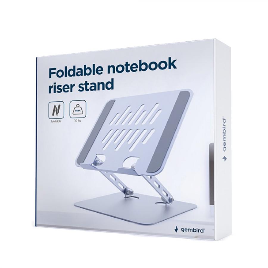 GEMBIRD FOLDABLE NOTEBOOK RISER STAND FOR 15.6' DEVICES SPACEGREY