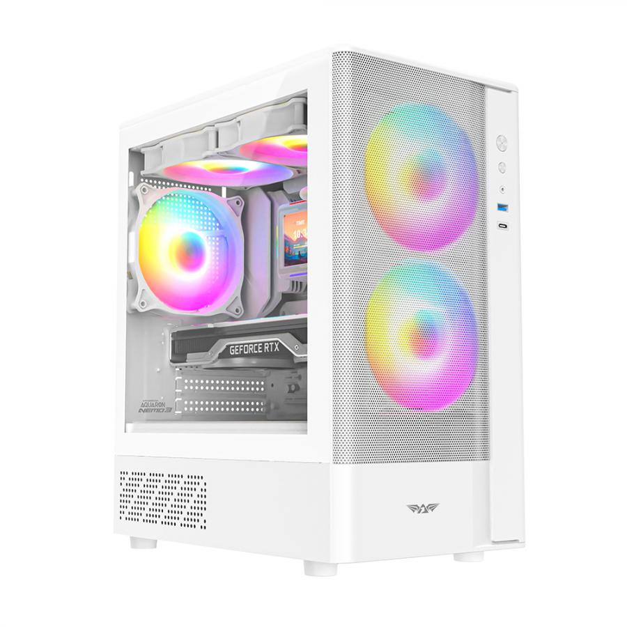 ARMAGGEDDON GAMING PC CASE AQUARON NEMO 3 WHITE
