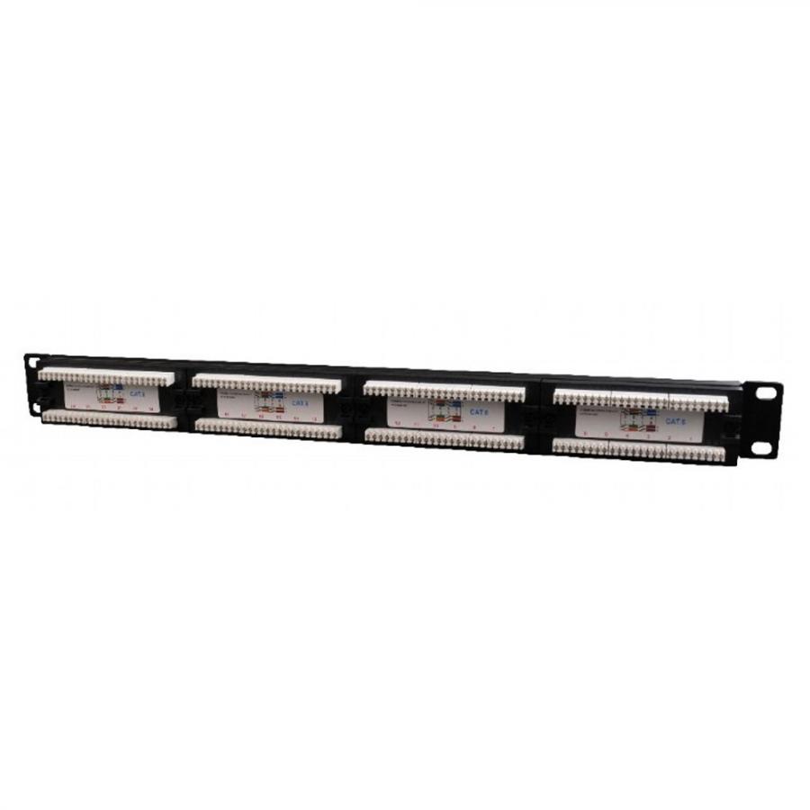 CABLEXPERT CAT.6 24 PORT PATCH PANEL WITH REAR CABLE MANAGEMENT