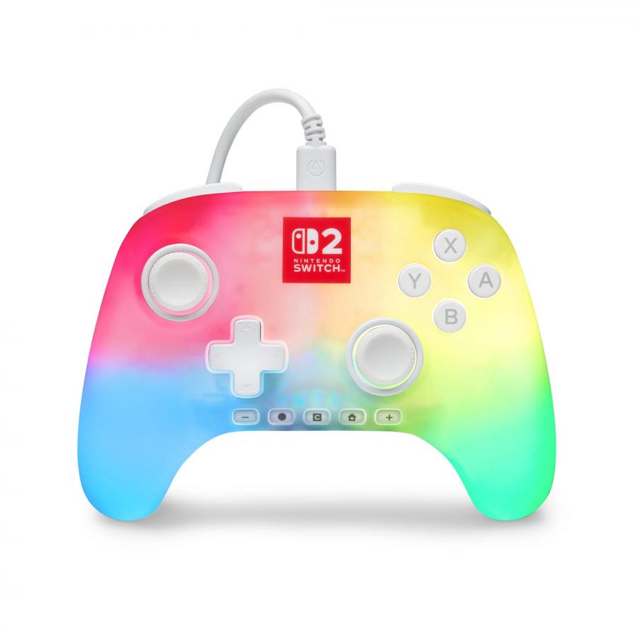 PowerA Advanced Wired Controller White with Lumectra Nintendo Switch 2 NEW