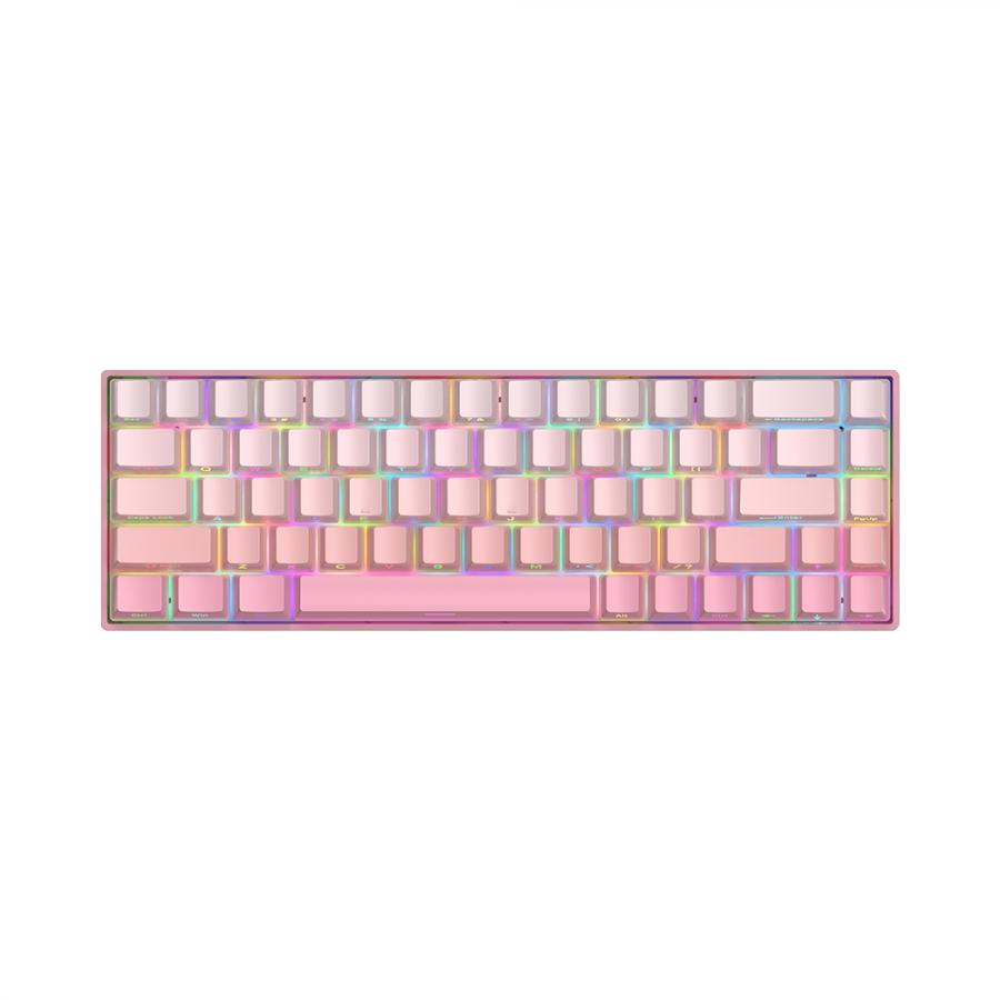 WHITE SHARK MECH KEYBOARD US LAYOUT GK-007411 RED SWITCH PINK GRADIENT