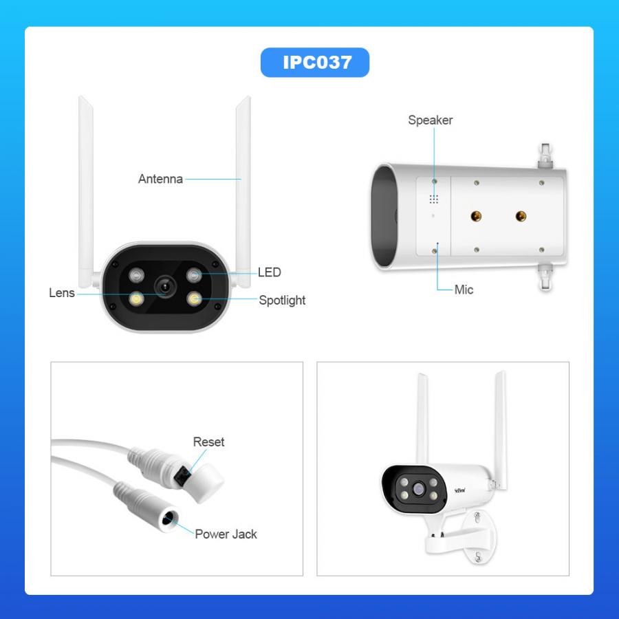 SRIHOME 2MP 8-CHANNEL WIRELESS VIDEO RECORDER WITH 4 IP CAMERAS