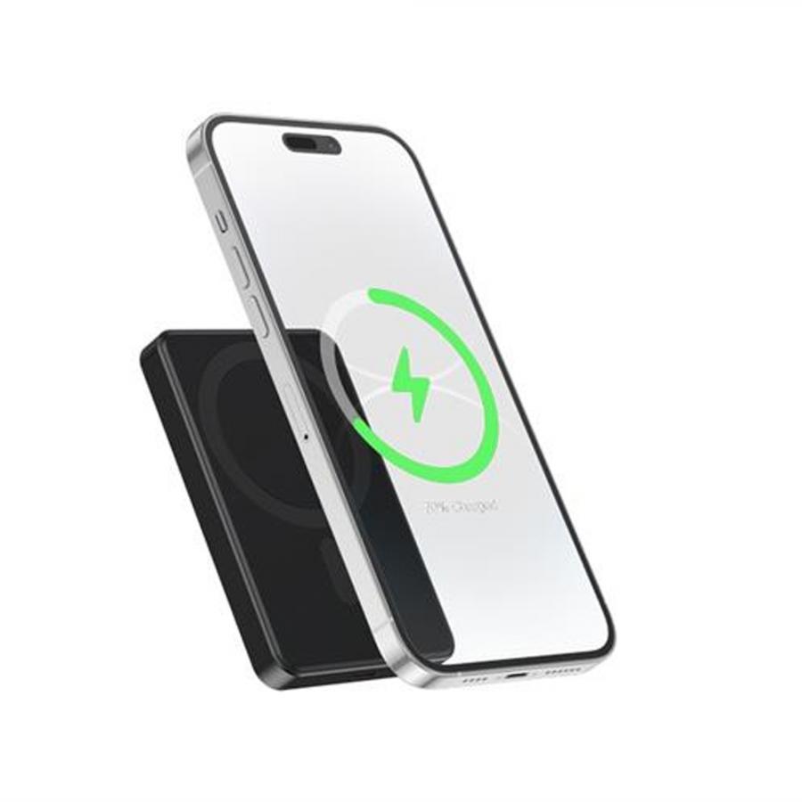 ENERGENIE MAGNETIC 15W WIRELESS POWERBANK 5000MAH PD20W BLACK