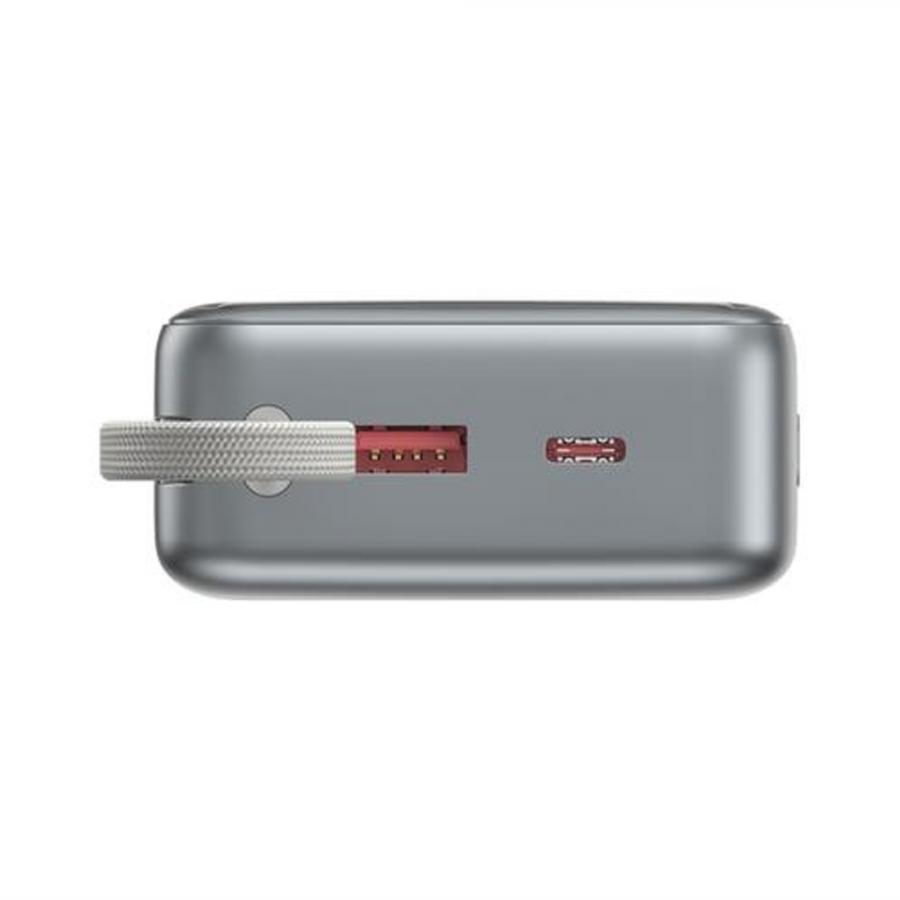 ENERGENIE 65W FAST CHARGING POWER BANK WITH INTEGRATED CABLES 20000 MAH BLACK