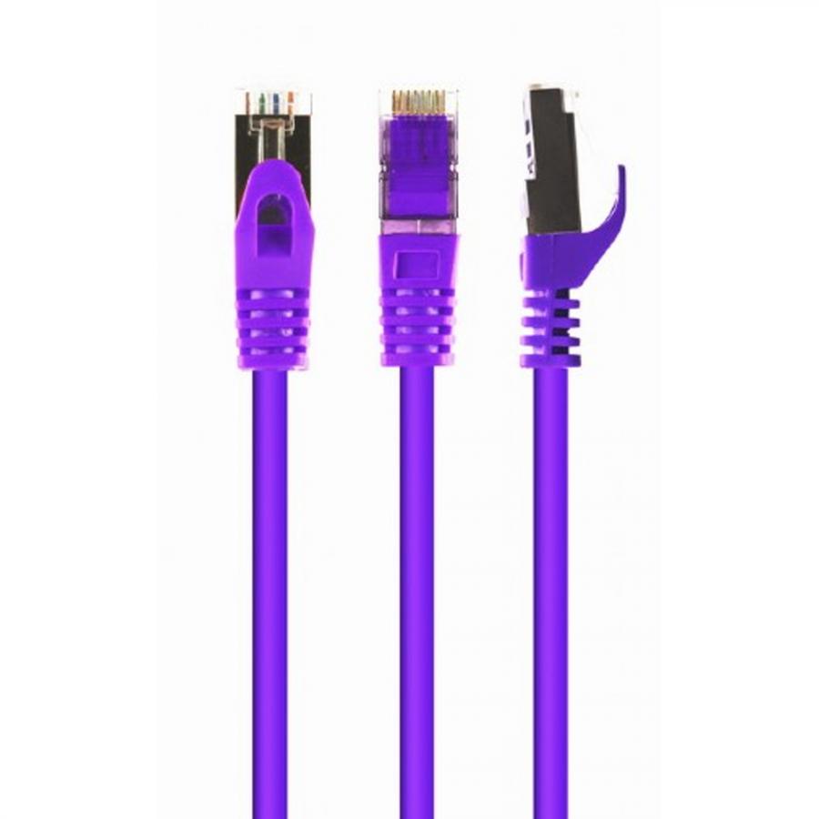 CABLEXPERT S/FTP Cat. 6A LSZH PATCH CORD PURPLE 0.5M