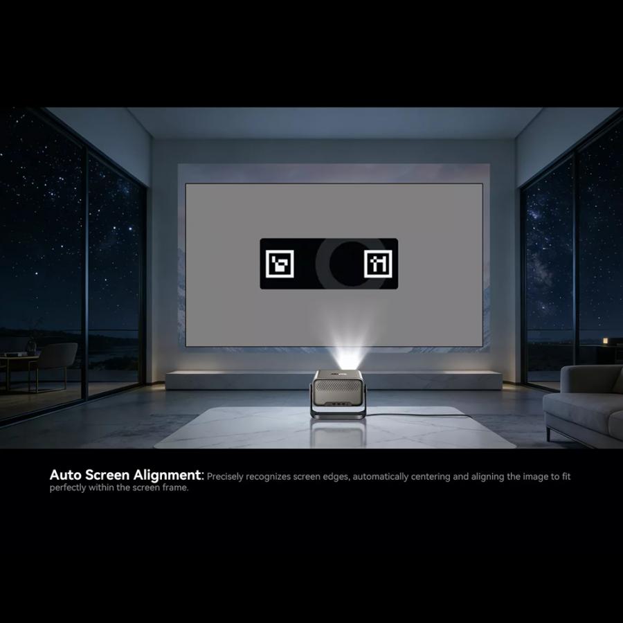 BLACKVIEW WIFI BT PROJECTOR 1000 ANSI LUMENS HDR10 1080P SPACE SILVER