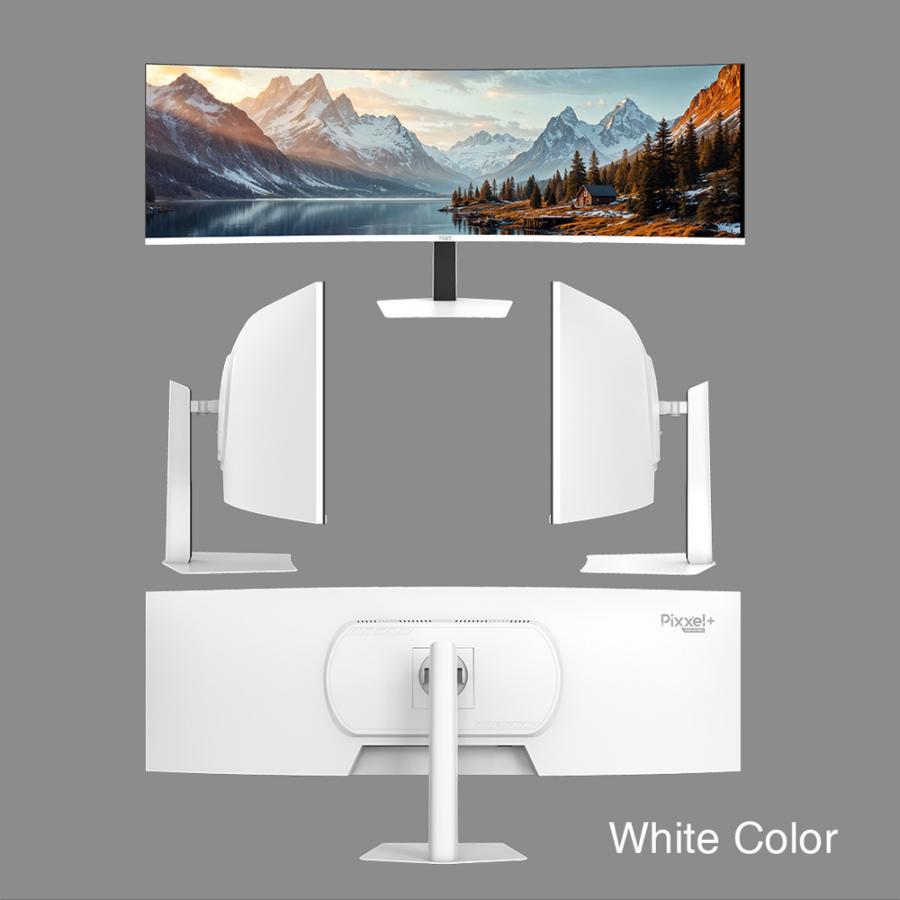 ARMAGGEDDON 49' DQHD 5K CURVED MONITOR PIXXEL+ 165HZ G-SYNC TYPE-C 65W WHITE