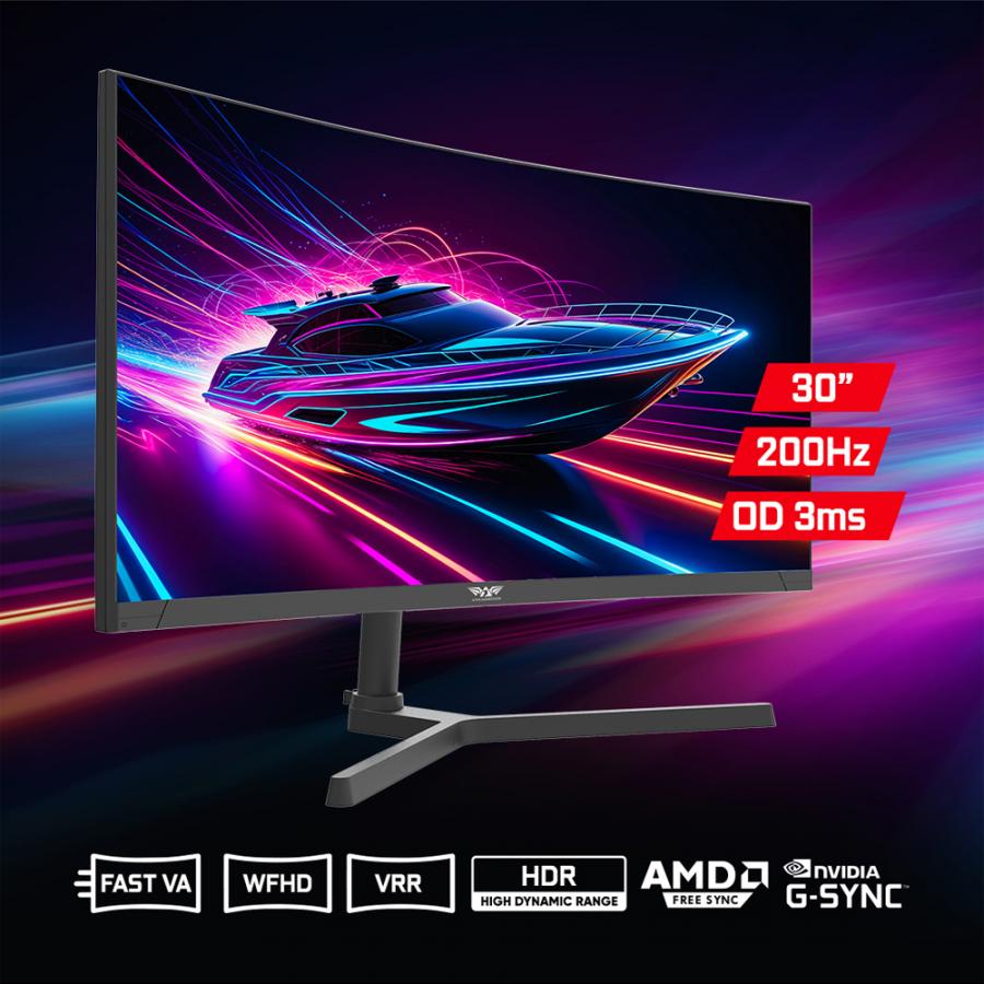 ARMAGGEDDON CURVED R1800 GAMING MONITOR PIXXEL+ 30' 200HZ BLACK