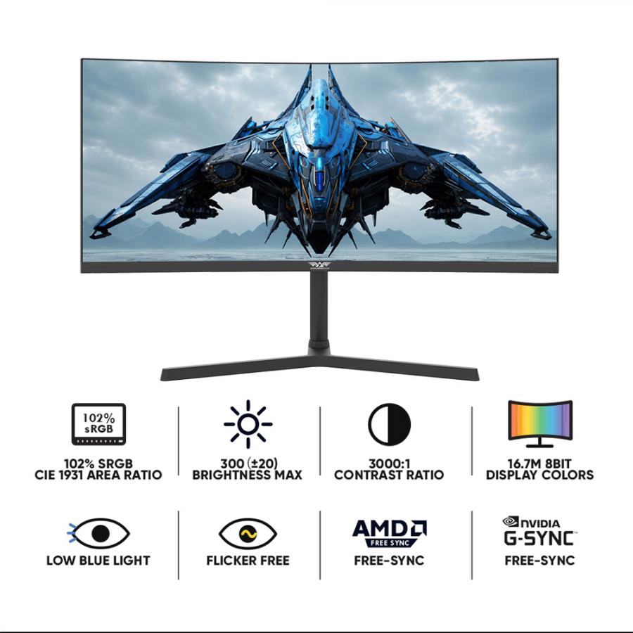 ARMAGGEDDON CURVED R1800 GAMING MONITOR PIXXEL+ 30' 200HZ BLACK