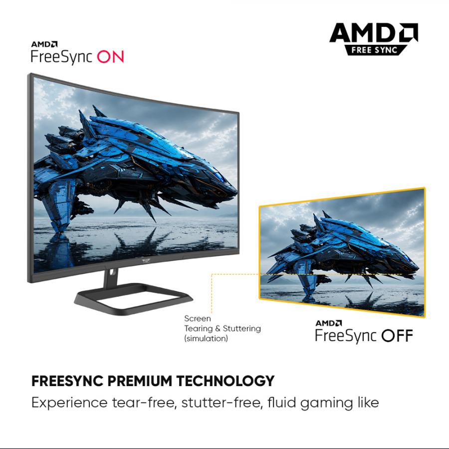 ARMAGGEDDON WQHD CURVED R1500 GAMING MONITOR 31.5' PIXXEL+ 180HZ BLACK