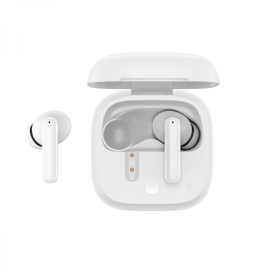 QCY T13 ANC White - TWS 10mm Dynamic Driver, 4-mic 28dB ANC, Bluetooth 5.3, 7hr-30hr, 75ms latency