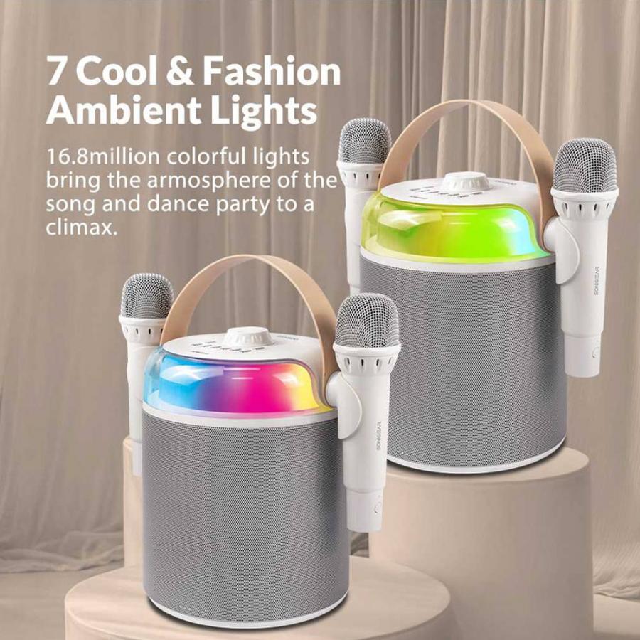 SONICGEAR BT5.3 PORTABLE RGB KARAOKE WIRELESS SPEAKER IOX K800 WHITE