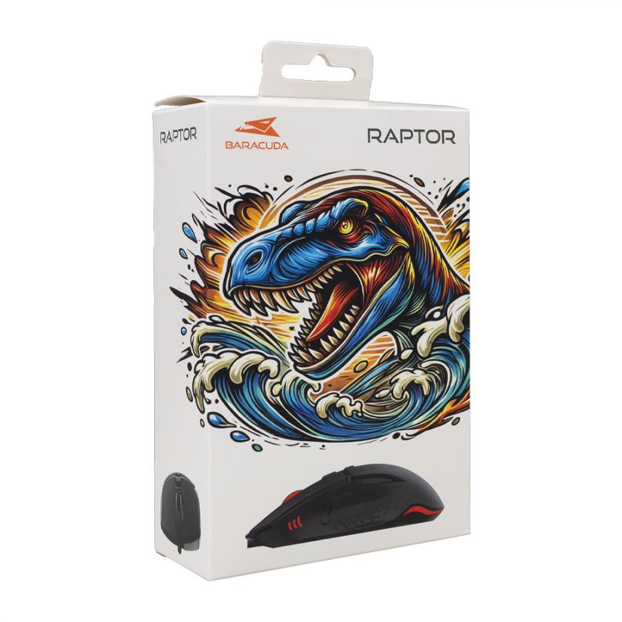 BARACUDA 8D MOUSE BGM-051 RAPTOR BLACK 6400 DPI
