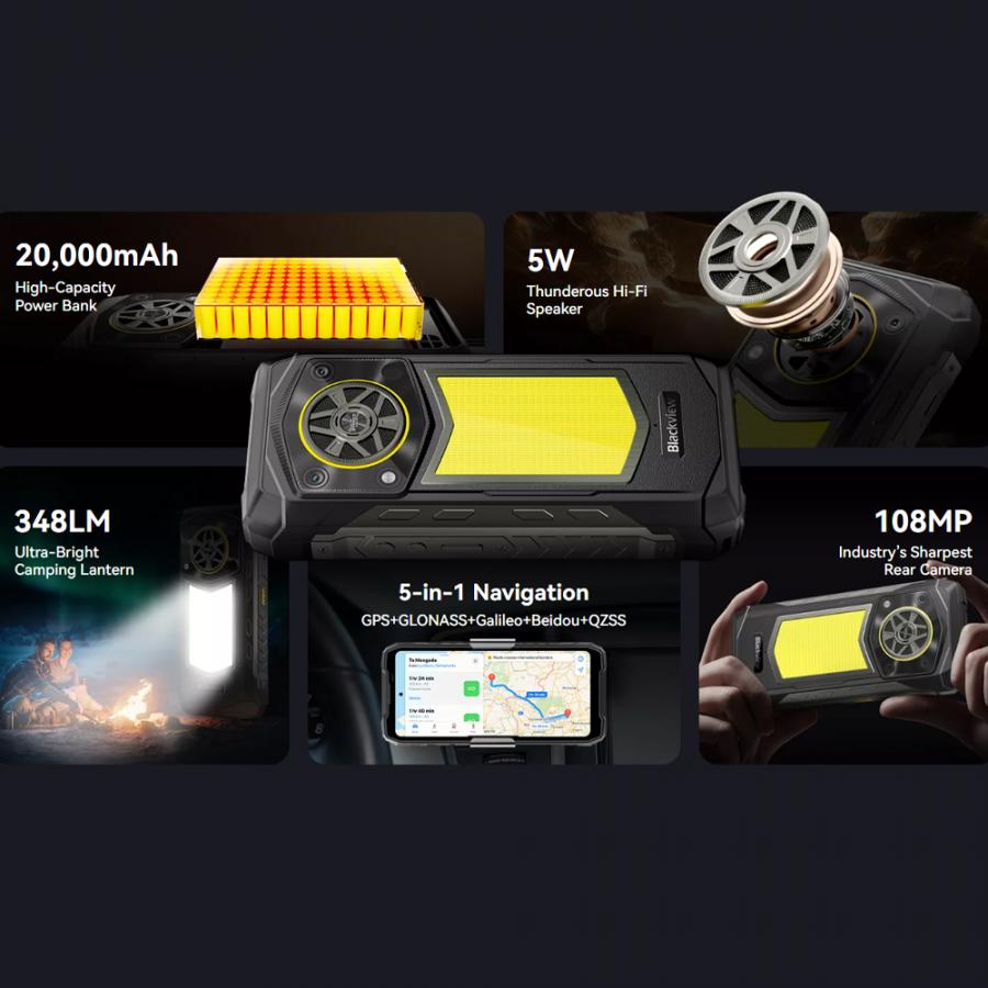 BLACKVIEW OCTACORE RUGGED PHONE ROCK 5 (6GB+256GB) NFC BLACK
