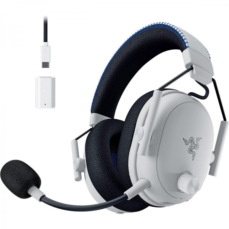 Razer BLACKSHARK V3 PRO PLAYSTATION White - ANC Wireless Gaming Headset - 48h Bat. -  2.4GHz/BT/USB