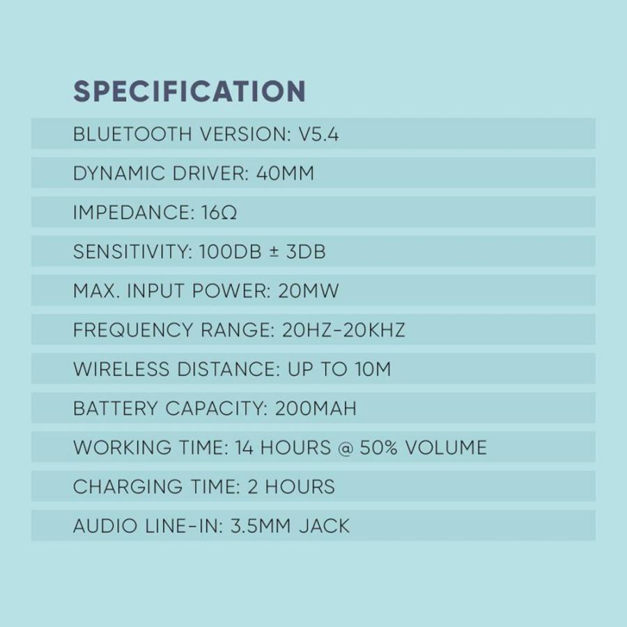 SONICGEAR BT5.4 HEADPHONES TYPE-C AIRPHONE III MIST