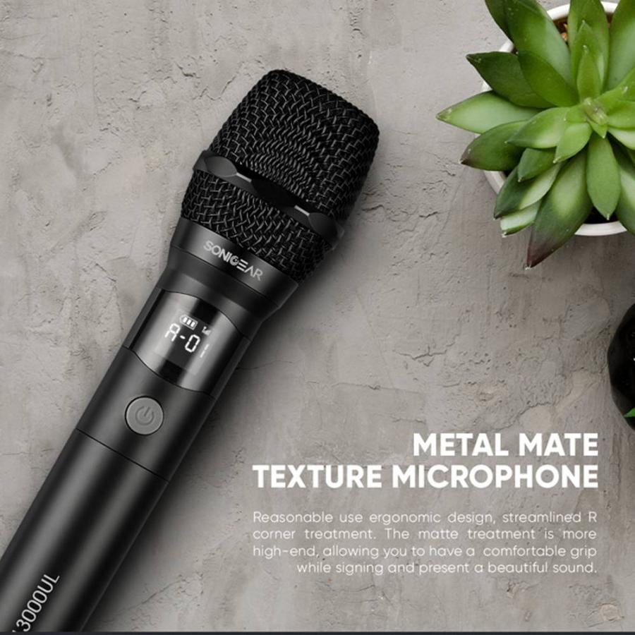 SONICGEAR PROFESSIONAL UHF WIRELESS MICROPHONE WM 3000UL PLATINUM