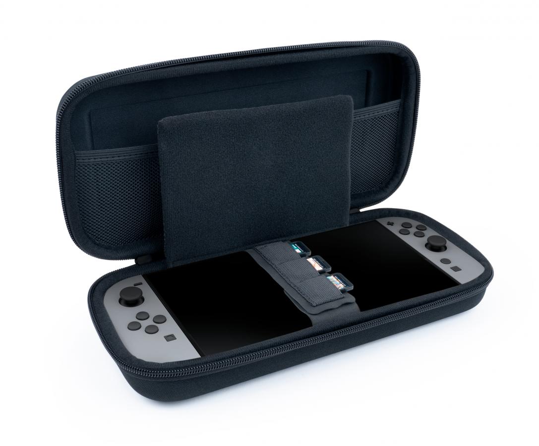 Nacon Travel Pouch Rigid Transport Case For Nintendo Switch 2 Black ( MultiCompatible w/all Switch models)