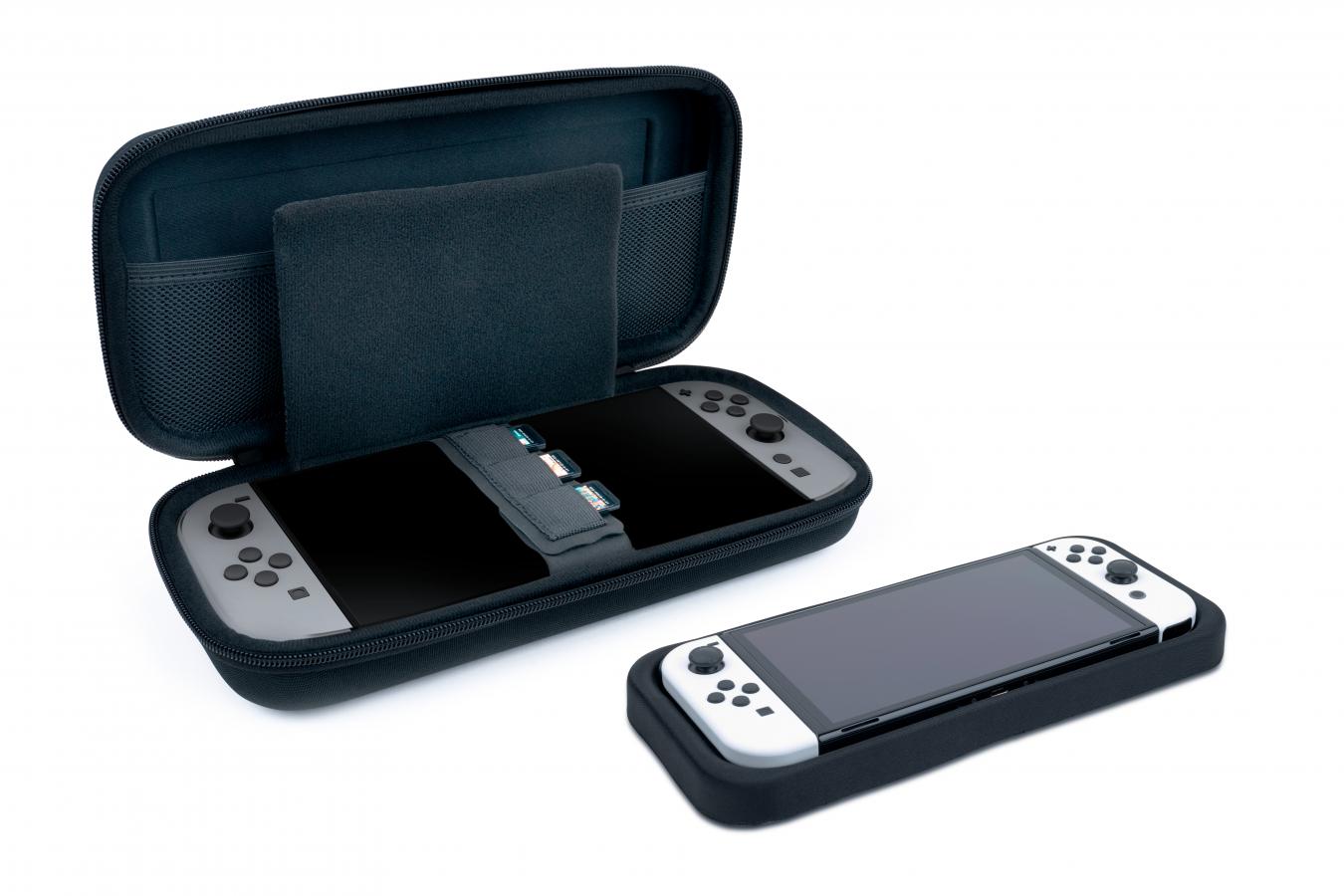 Nacon Travel Pouch Rigid Transport Case For Nintendo Switch 2 Black ( MultiCompatible w/all Switch models)