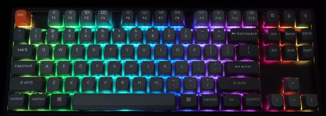 Keychron K8 V2 (K8X-J4) QMK Wireless Mechanical Keyboard Banana Switch HotSwap RGB 80% US Lay Alum